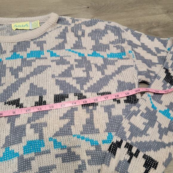 Vintage Sprockets Sweater Men Extra Large Beige USA Made Golf Dad Preppy Casual - Picture 5 of 7